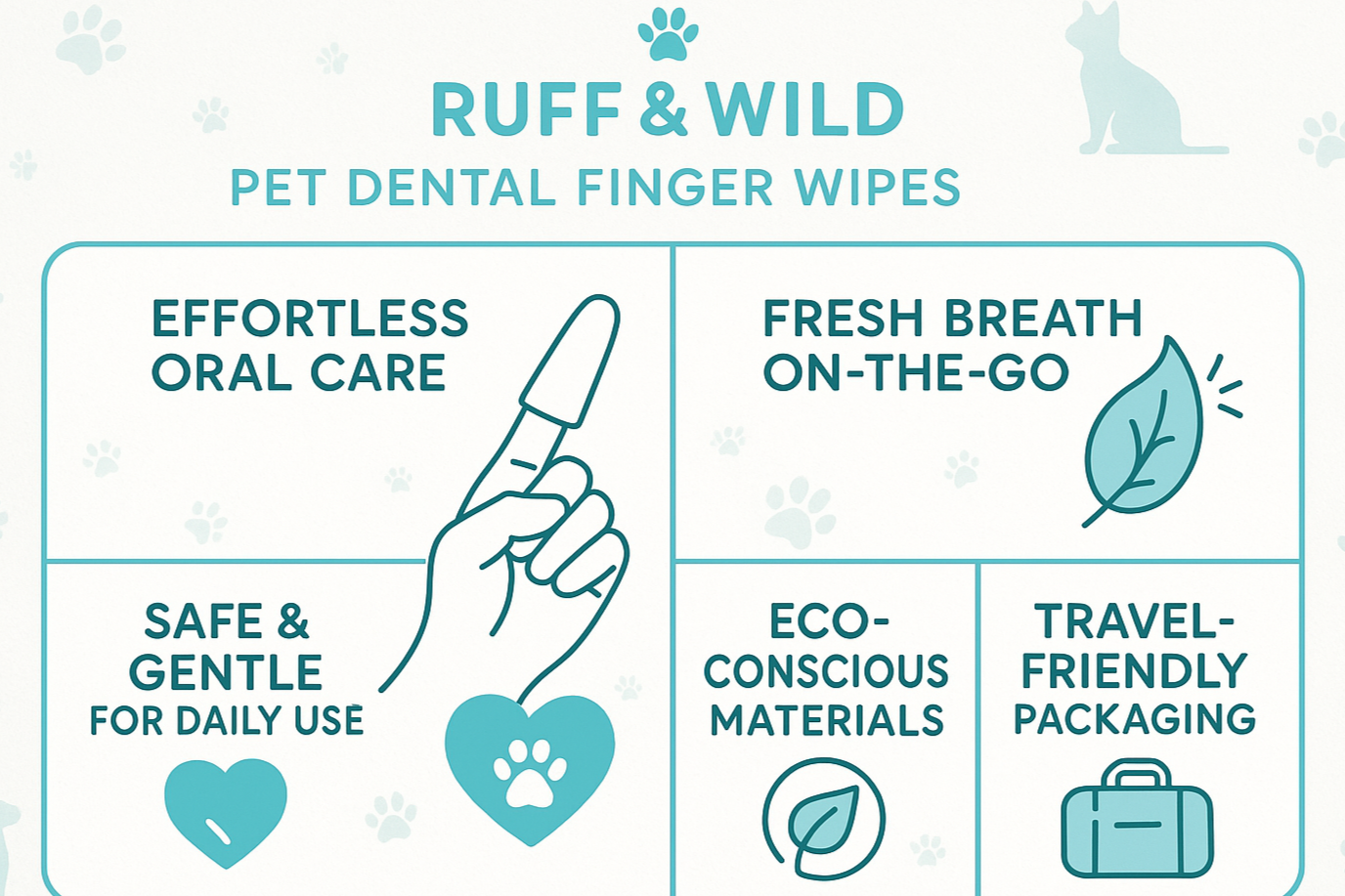 can you make the effortless oral care image show the hand with the finger wipe on as if its holding up just the pointer finger