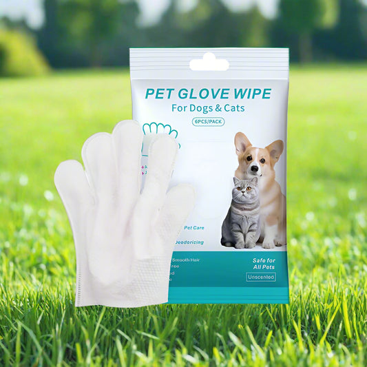 Hypoallergenic Pet Cleaning Glove Wipes (Unscented)