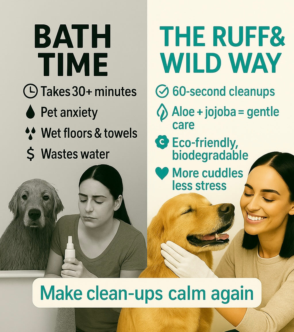 Hypoallergenic Pet Cleaning Glove Wipes (Unscented)